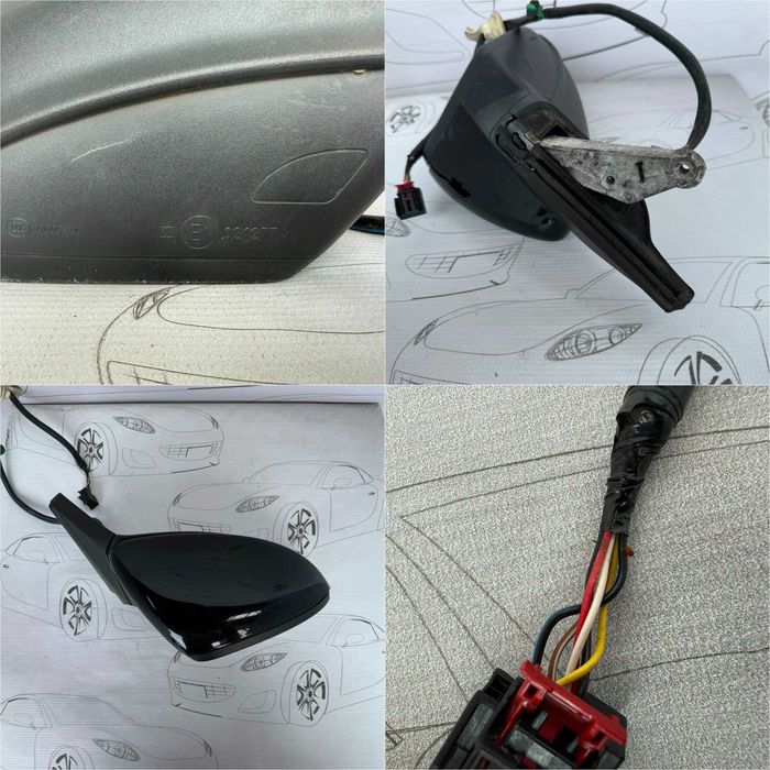 Oglindă Dreaptă 6 PINI VW Golf 7 2014 / 2012-2020 / Cod OEM 5G2857508AF (5C2)