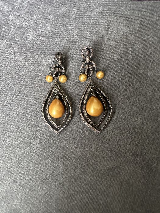 Серьги брендовые от Ганези из серебра