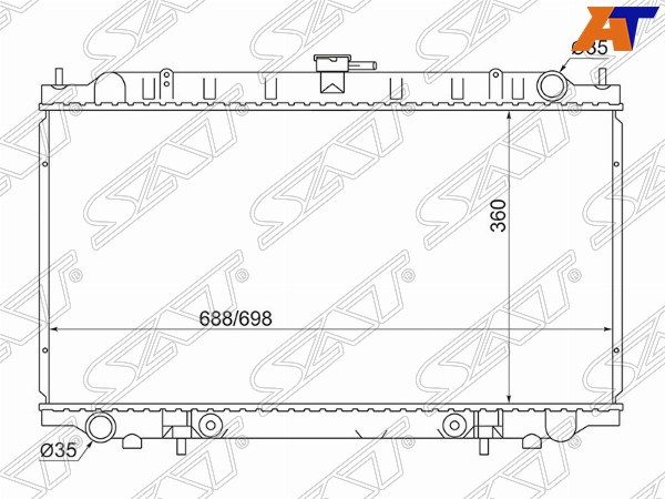 Радиатор Nissan BLUEBIRD