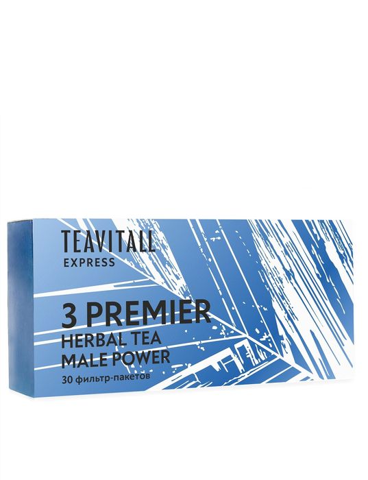 Erkaklar salomatligi uchun TeaVitall Express Premier 3 choy ichimligi,