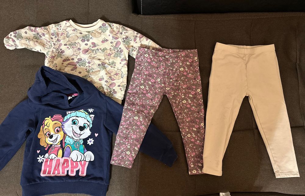 Дрехи за момиче 92 - 98 см есен зима лот