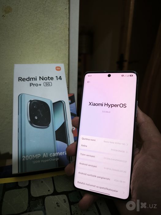 Redmi note 14 pro+ 5G Sotiladi xolati yaxshi