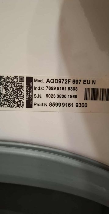 Пералня със сушилня Hotpoint-Ariston AQD972F 697 EU N*** , 1600 об./ми