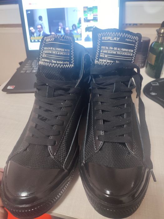 Уникални кецове Replay,кожа