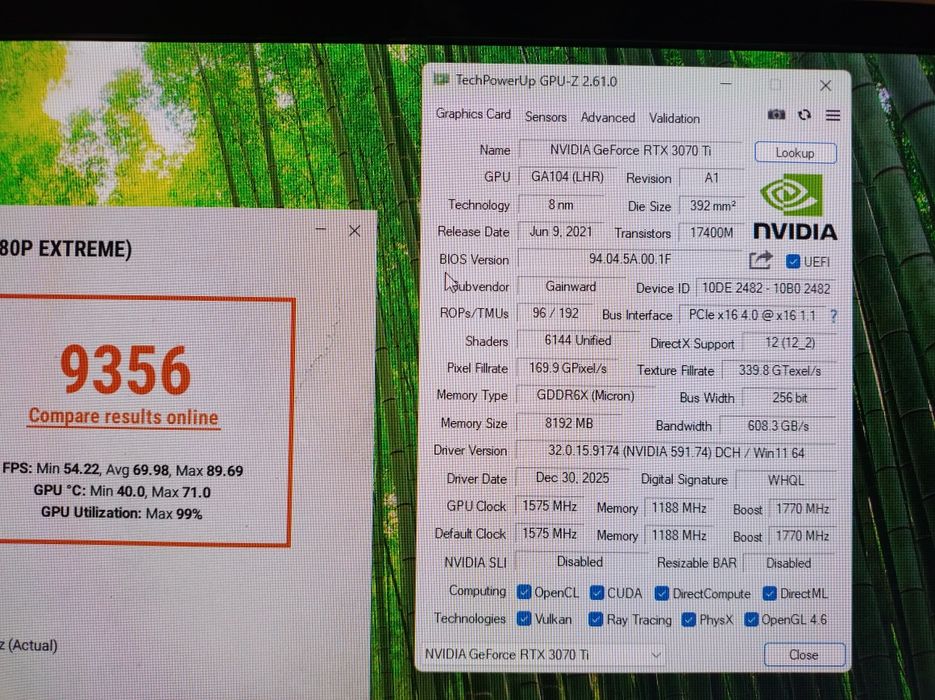 Nvidia rtx 3070 ti 8gb gainward phoenix