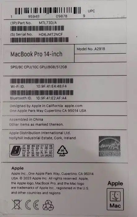 Macbook Pro 14" M3 512GB SSD 8GB RAM impecabil sanatate baterie 100%