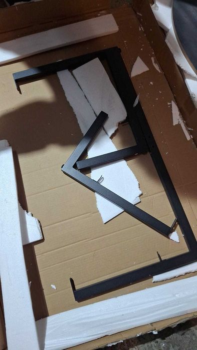 Masa ovala, 110 x 66 x 45.5 cm, dublu blat, lemn masiv, maro