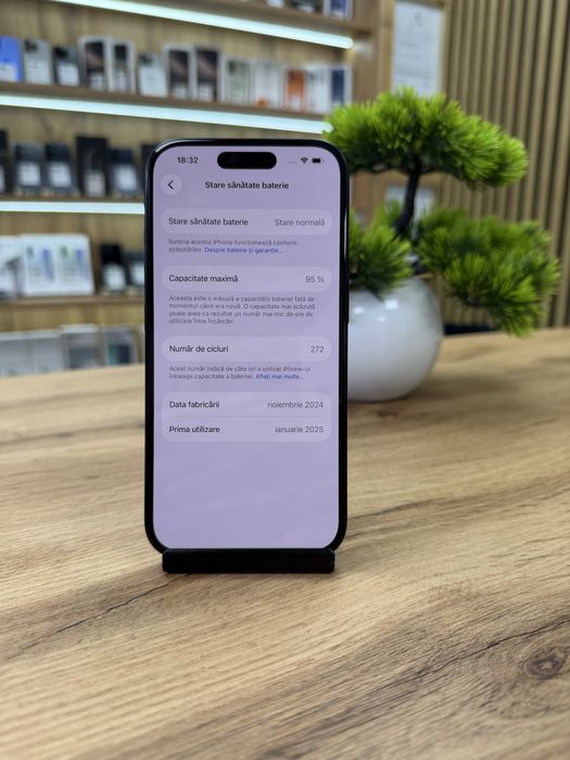 ‼️ iPhone 16 Black 128Gb - Sanatate bat.95% -  Garantie 12 luni