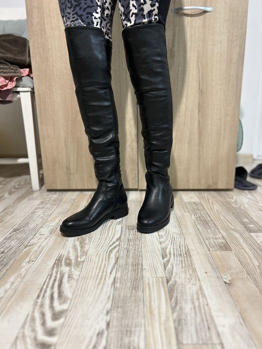 Високи ботуши ,никога не са носени еко кожа