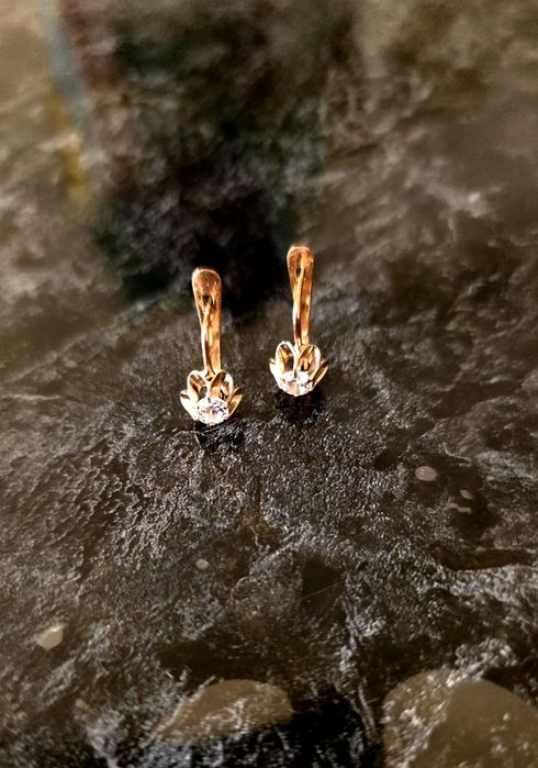 Золотой серьги для девочек