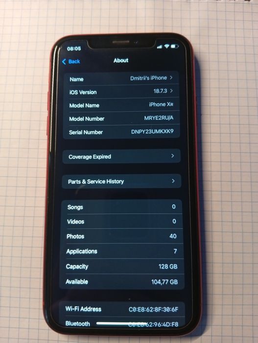 Iphone xr 128 product red красный