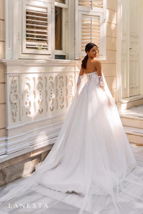 Rochie mireasa+voal+crinolina+sandale cadou