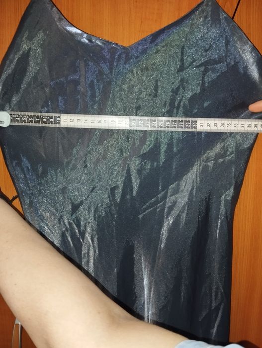 Rochie de gala gri sidefat