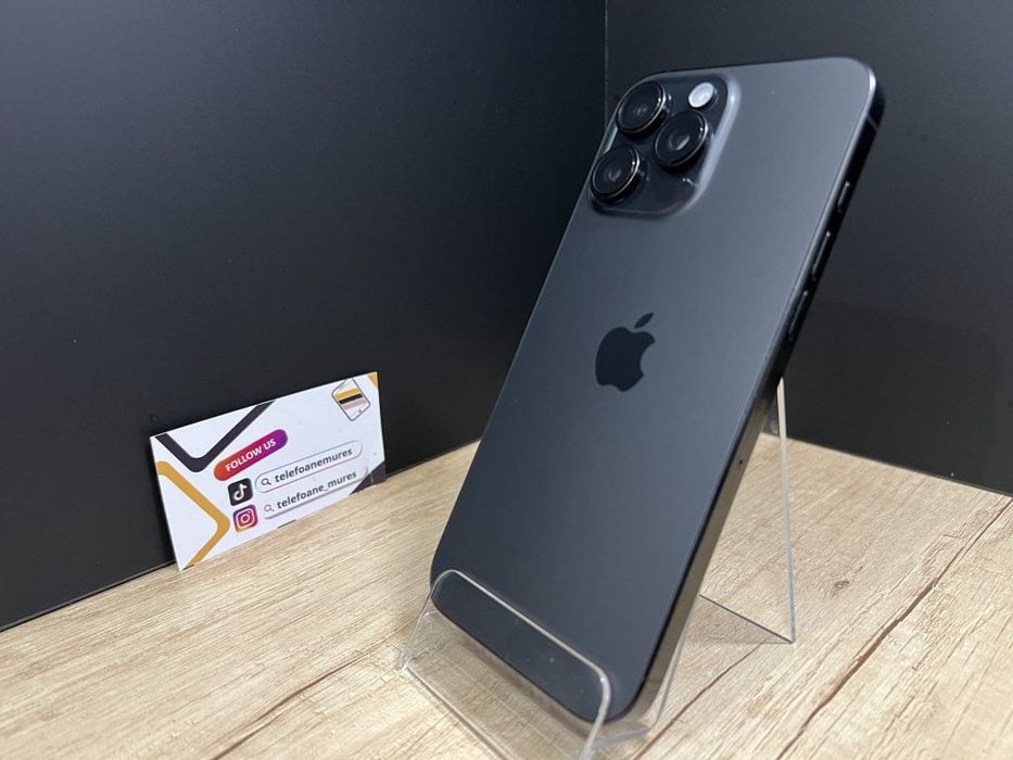 Iphone 16 Pro Max 256Gb Titanium Black Second-Hand 3 ani garanție, Tel