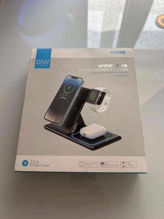 Incărcător Wireless 3in1 Telefon/Ceas/Căști