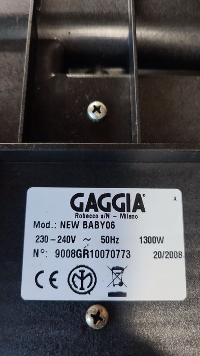 290лв. Кафемашина Gaggia Baby New Baby06 1300w месингова глава и ръкох