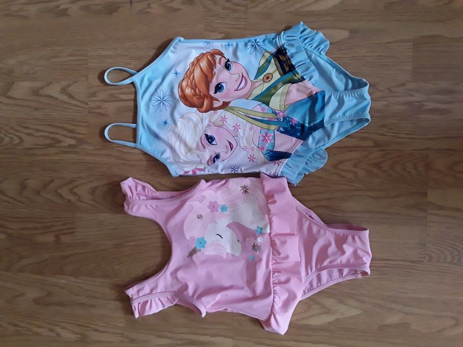 Halat de baie + 2 costume de baie fetițe 6-8 ani