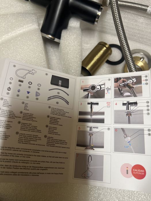 Baterie apa bucatarie 3 cai