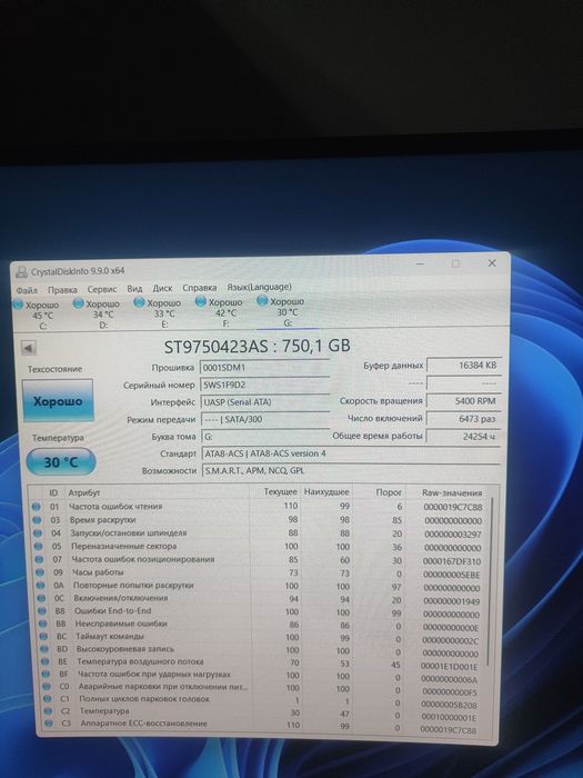 Жёсткий диск Seagate 750 GB 2.5" SATA III