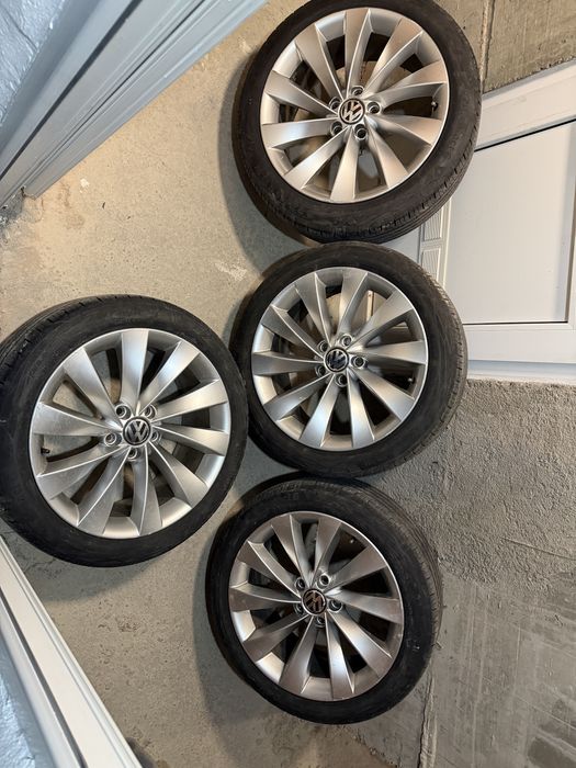 Roti oe volkswagen vw interlagos R18 5x112 cu anvelope 215/45