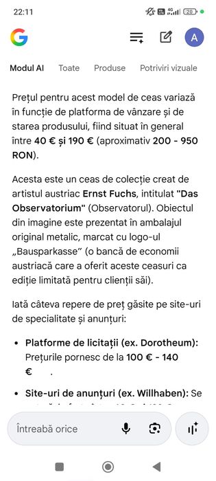 Ceasuri Ernst Fuchs noi in cutii