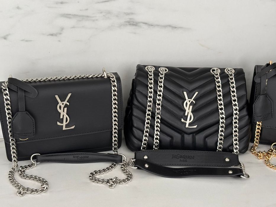 Geanta Michael Kors - YSL alb-negru