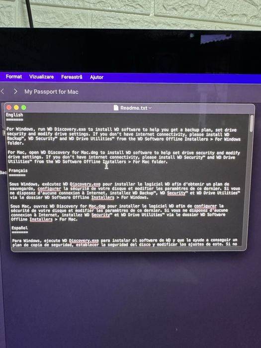 Hdd extern WD My Passport for Mac 1tb
