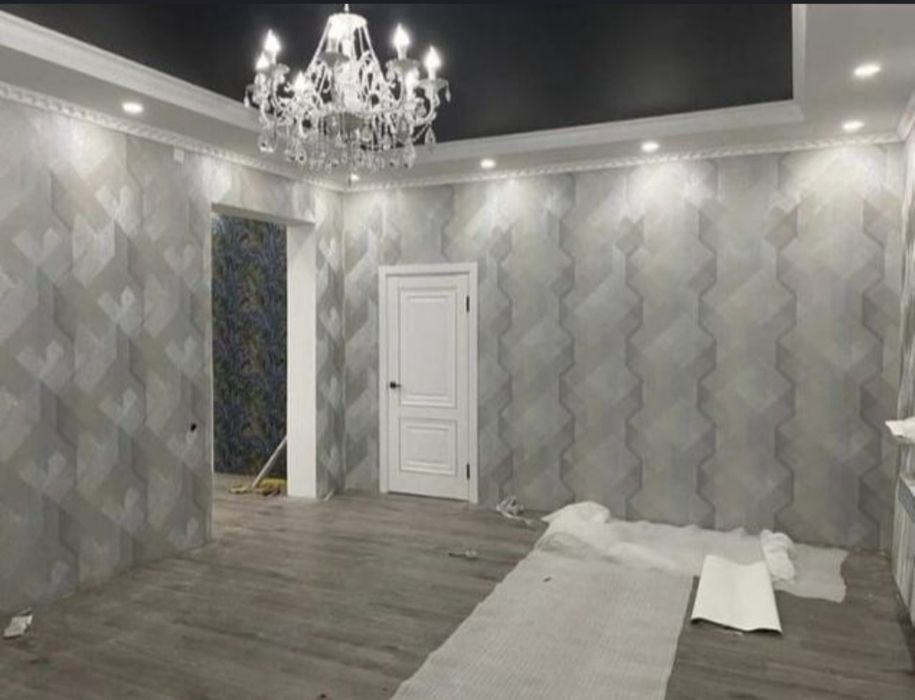 поклейка ОБОЕВ, ЛЕВКАС, закатка