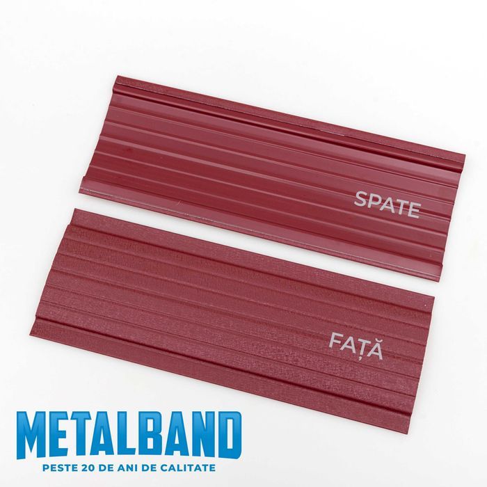 Sipca metalica vopsita mat maro ciocolatiu, caramiziu si gri de 0,45mm