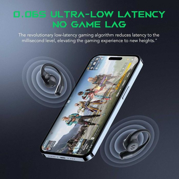Black Shark Open-Ear Bluetooth слушалки, IPX6, ENC, ниска латентност!