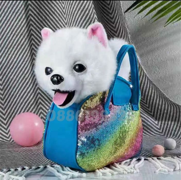 Интерактивно плюшено ходещо Куче Хъски с повод и чанта