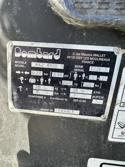 Barca Bombard 2,50 lungime