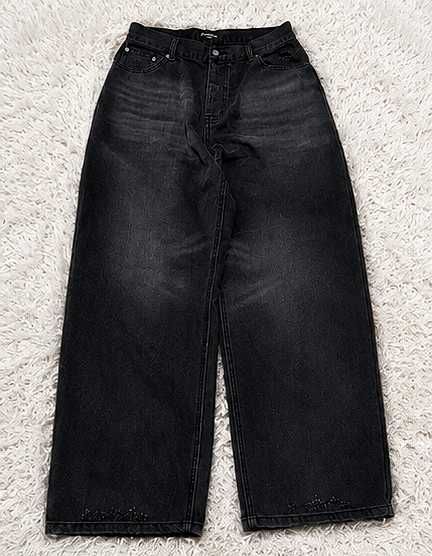 Blugi Balenciaga Negri Wide Leg