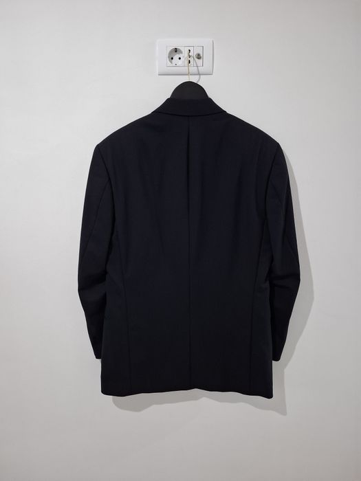 Sacou din lână virgina Hugo Boss, mărime 46 - S,blazer elegant bleumarin închis