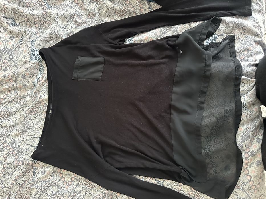 Чисто черна блуза