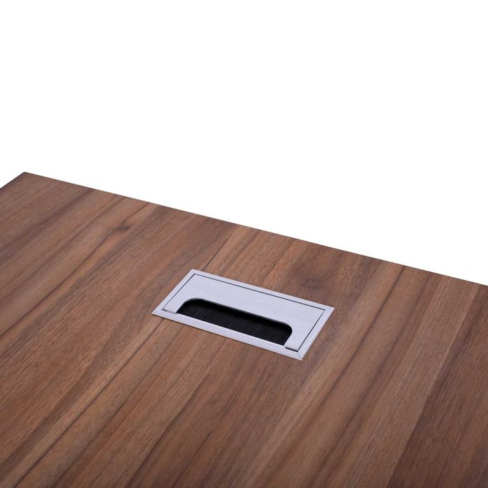 Ъглово офис бюро Puzzle-Home Supreme 160x160x75см Меден дъб и Антрацит