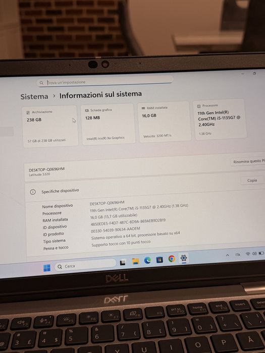 Dell Latitude 5320 | i5-1135G7 | 16GB RAM | SSD 256GB | Touchscreen | Windows 11