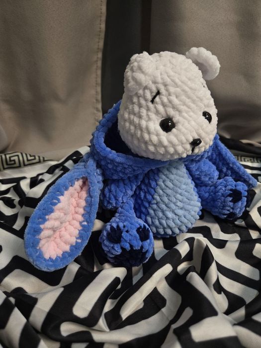 Вязаный мишка-стич