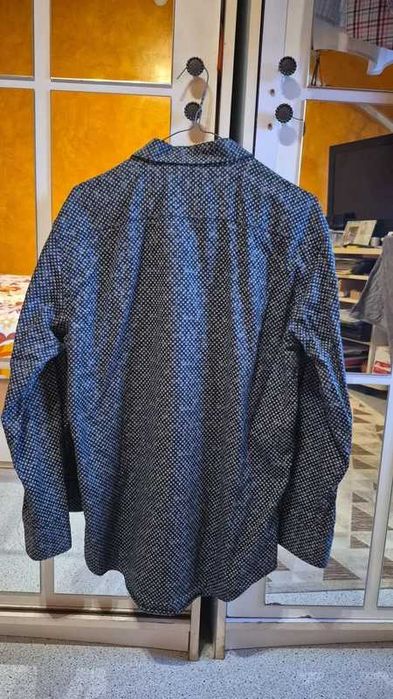 Cămașă bărbătească Don MenFashion Corner, negru cu gri și buline albe