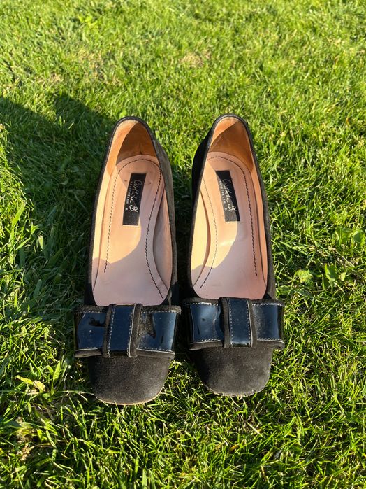 Pantofi Musette piele intoarsa