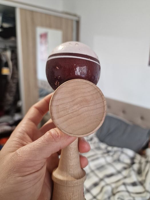 Kendama cu Tama Super Sticky si ken Okendama Maple Zero1 Rediu