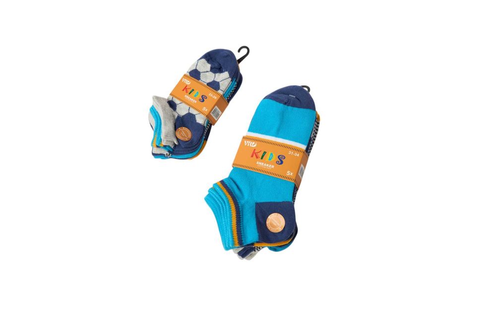 Комплект от 5 чифта комфортни и цветни памучни детски чорапи"