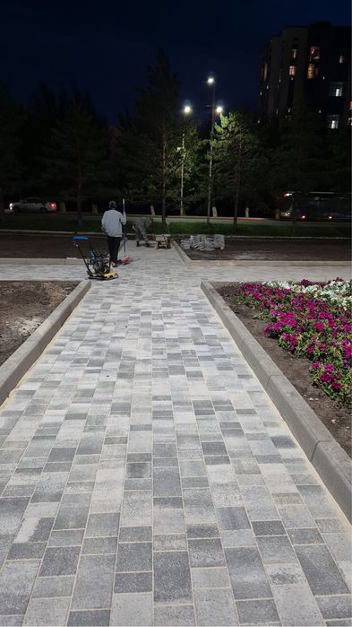 Укладка брусчатки и асфальта