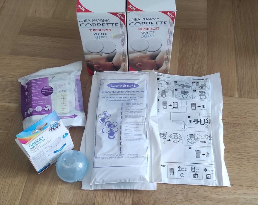Лот за кърмене. Пликове, подплънки, протектори