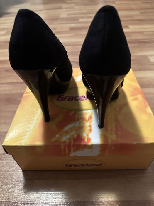 Pantofi cu toc, negru, 38, ca noi