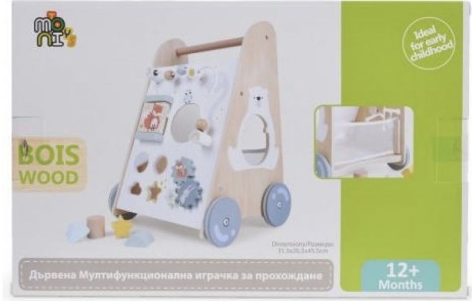 Antemergator bebe din lemn Moni Toys