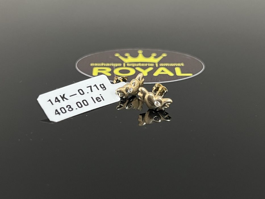 Bijuteria Royal CB : Cercei copil aur 14k  0,71 grame