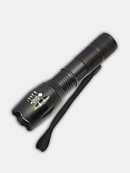 Фонарь 2 в 1, УФ 400 нм и белый, зум x1–20000, 6800 мАч, металл