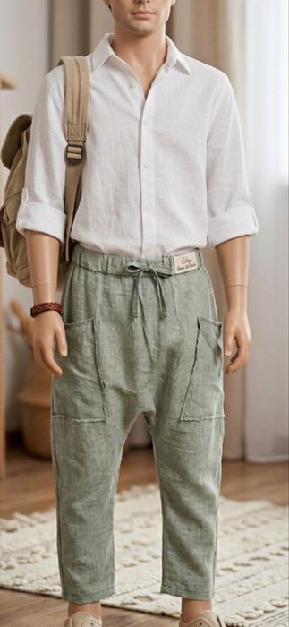 Pantaloni cu tur de in unisex