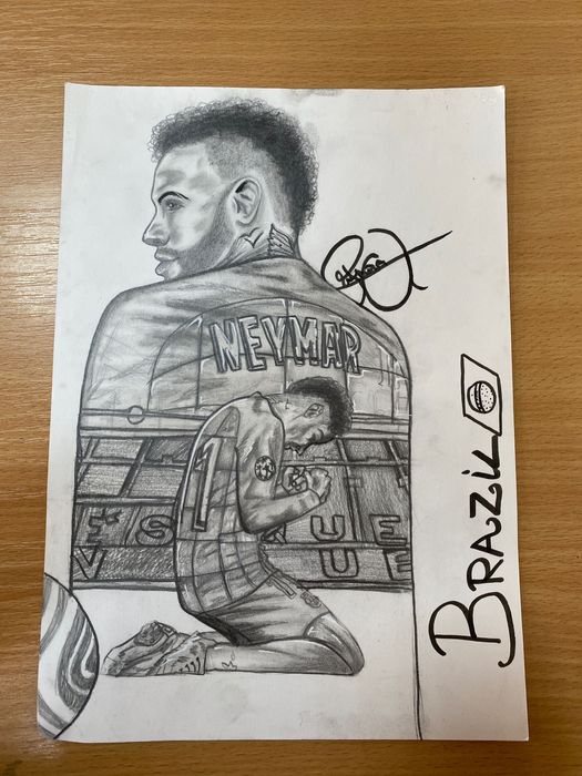 Portret cu Neymar 4K +semnatura